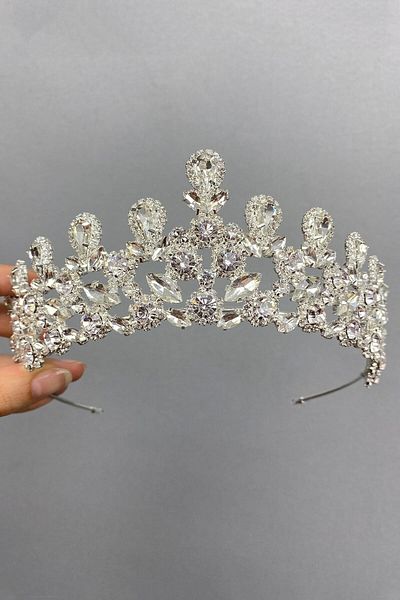 Hobigram تاج زيتى هينا وعروس فضي اللون - تصميم خاص، إكسسوار، إنتاج عالي الجودة، طراز مثير للنظر - Gel