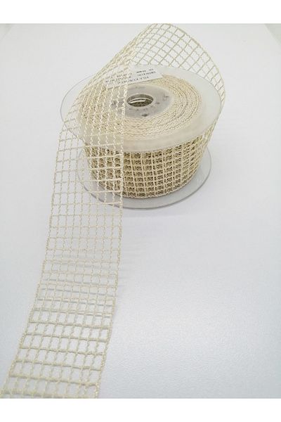 Hobigram Κορδέλα Dark Cream Mesh 4 cm 1 Meter – Ειδικό σχέδιο, Αξεσουάρ, Ποιοτική Παραγωγή, Στυλ που τραβάει τα βλέμματα