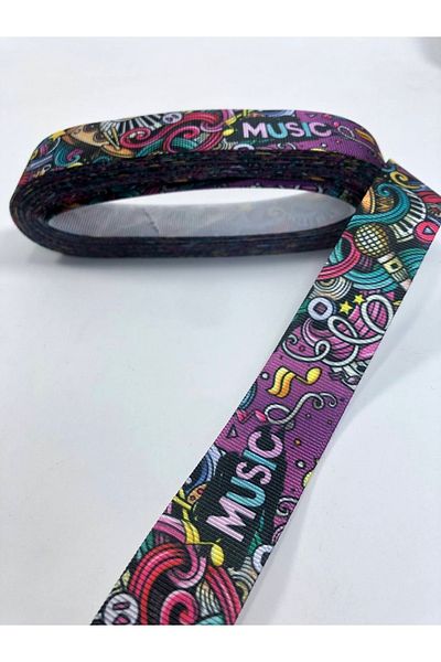 Hobigram Κορδέλα Grosgrain με γραμμένο μουσικό σχέδιο – Προσαρμοσμένο σχέδιο, αξεσουάρ, ποιοτική παραγωγή, εντυπωσιακό στυλ – Ku