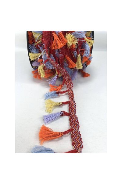 Hobigram Liliac Portocaliu Galben Culoare Fringe Ribbon Tassel – Panglică decorativă, Design elegant, Accesoriu pentru femei – Decor