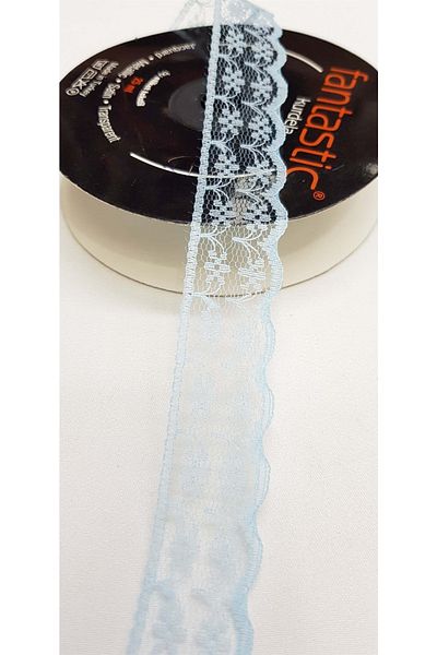 Hobigram Δαντέλα Ποικιλία Baby Blue Lace Ribbon 2,5 cm – Κορδέλα, Κομψό Σχέδιο, Γυναικείο Αξεσουάρ – Κορδέλα