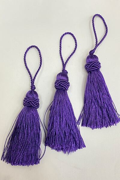 Hobigram Mor Topuzlu Püskül 1 Adet Boy 7 Cm – Diğer Parti Malzemeleri, Şık Ta...