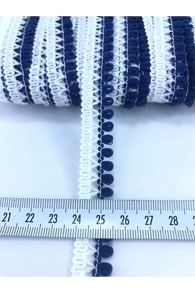 Hobigram Navy Blue White Water Stone 5 μέτρα για συσκευασία Στολίδι Edge Ornament – Διακοσμητική κορδέλα, κομψό σχέδιο