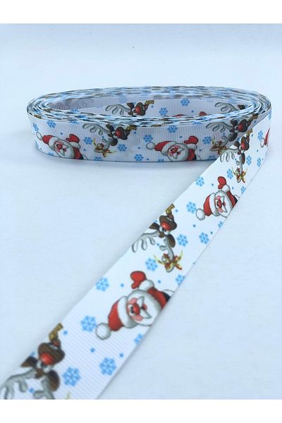 Hobigram Panglică Grosgrain cu model Moș Crăciun de Anul Nou – Design special, Accesoriu, Producție de calitate, Stil atrăgător