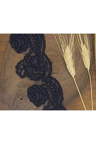 Hobigram Navy Blue French Guipure 331 – Ειδικό σχέδιο, αξεσουάρ, ποιοτική παραγωγή, εντυπωσιακό στυλ – διακοσμητικό στοιχείο