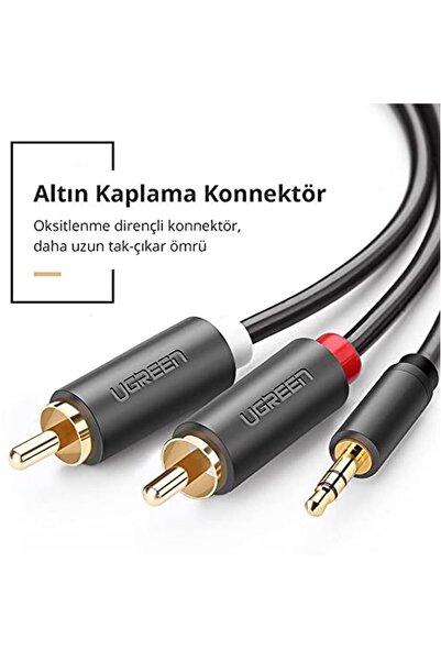 Ugreen 3.5mm Aux Rca Ses Kablosu, 5 Metre