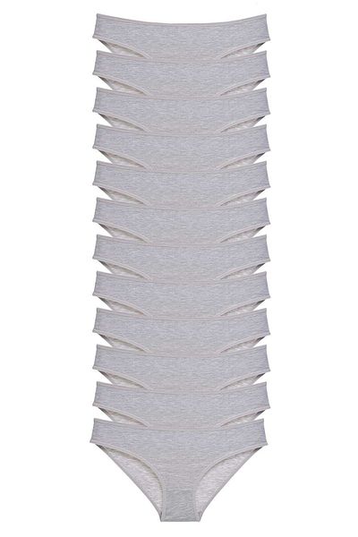 META Set 12 bucăți Super Eco Chiloți damă Lycra Gri