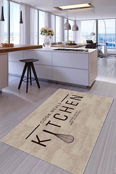 RugViva Kaymaz Taban Makinede Yıkanabilen Mutfak Halısı Ar794