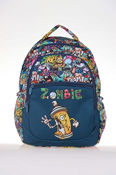 KAUKKO Kids & Love Design Zombie Okul Çantası 39x29x16 (l5086)