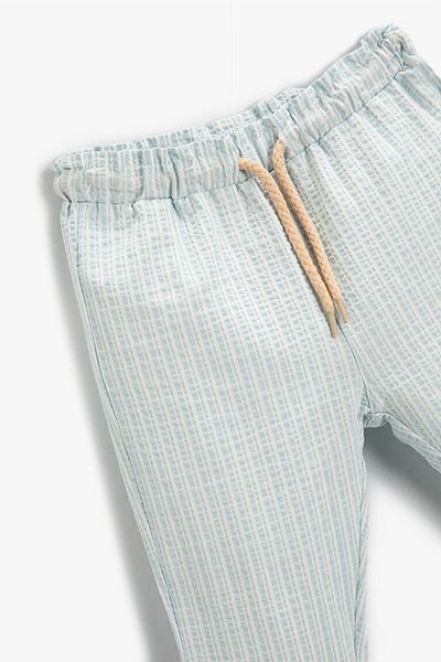 Koton Baby Boy Lace Waist Slim Plaid Trousers 2smb40060tw