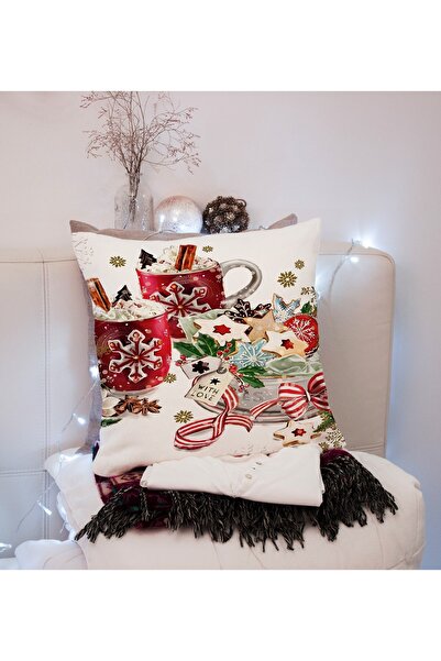 LadiesHome غطاء وسادة بتصميم خاص مطبوع على الوجهين بنمط رأس السنة الجديدة