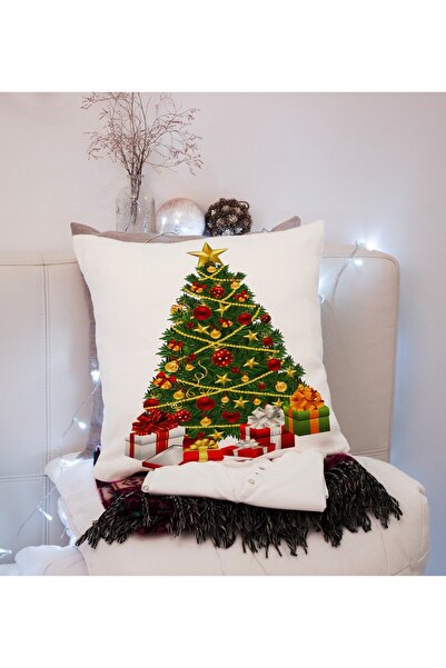 LadiesHome غطاء وسادة بتصميم خاص مطبوع على الوجهين بنمط رأس السنة الجديدة