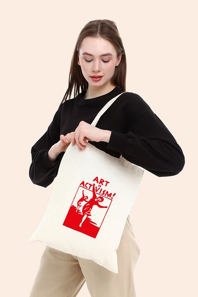 BAGAND Η Art Is Activism Raw υφασμάτινη τσάντα