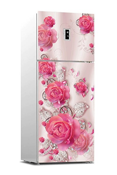 StickerArt Buzdolabı Sticker Kaplama Dolap Kaplama Etiketi Mücevher Gül