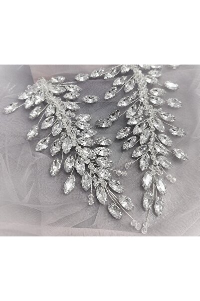 MyElle Tasarım قطعة واحدة من إكسسوارات شعر الزفاف المزينة بالكريستال والأحجار...