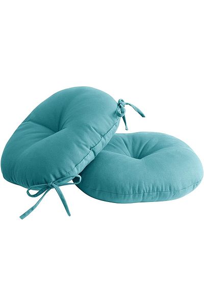 Çınar Reklam & Dış Ticaret Round Chair Cushion Set of 2 Turquoise