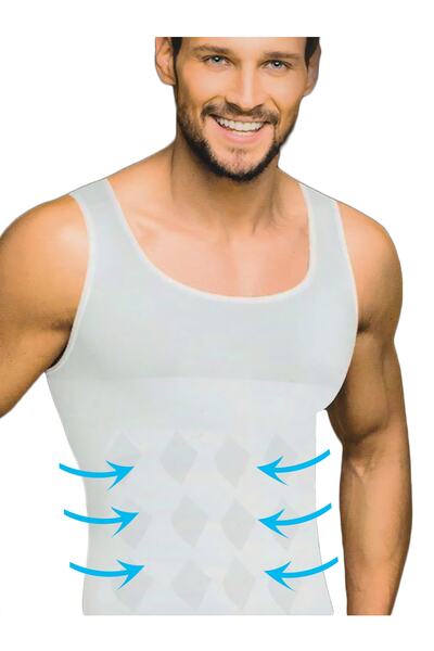Lorelm Men's Corset Undershirt Seamless Microfiber Seamless Gatherer