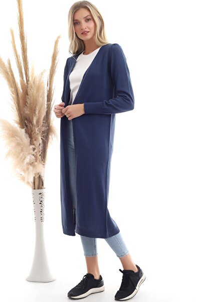 Devinka Cardigan lung de tricot sezonier Indigo pentru femei