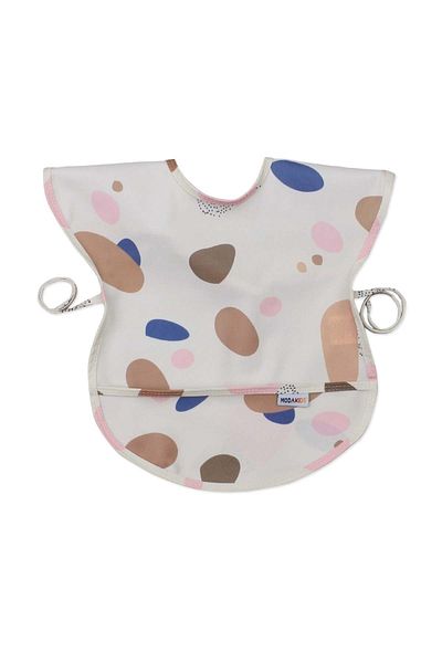 Modakids Shapes Patterned Liquid Proof Washable Double Tied Baby Food Activity Play Bib