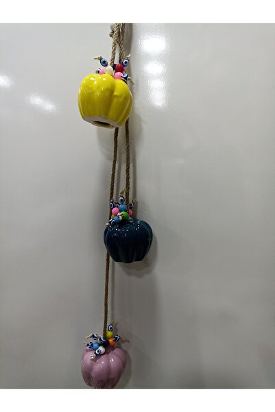 NETİCE ÖYLEK Trenddünyası Κεραμικό στολίδι κήπου με ψάθινο κορδόνι για τοίχο ...