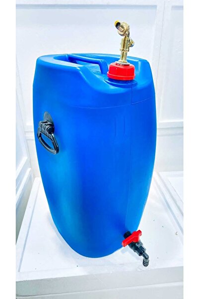 yağmur plastik 60 Litre Bidon Varil Geniş Musluklu Içi Beyaz Kaplamalı Kulplu 2 Musluklu Fermante Için