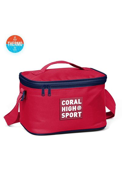 Coral High Sport Red Navy Blue Thermo Lunch Box 22892