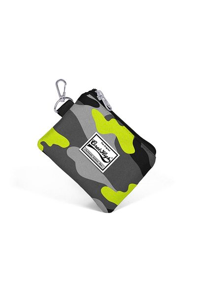 Coral High Kids Gray Camouflage Patterned Coin Bag 21742