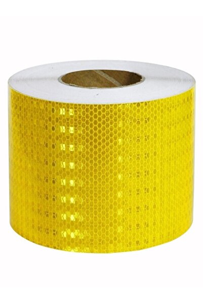 Temiz Pazar شريط فوسفور عاكس على شكل قرص العسل شريط أصفر 10 سم × 5 متر