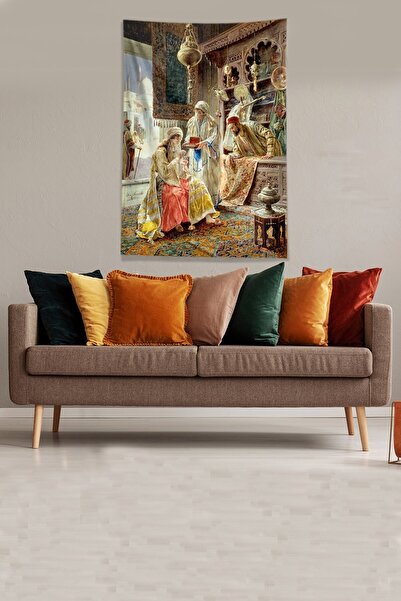 on the clouds Multicolor Ottoman Sultans Stain Resistant Velvet Fabric Wall Cloth Wall Tapestry Tapestry