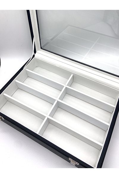 Tespihçe 8 Compartment Leather Glasses Box