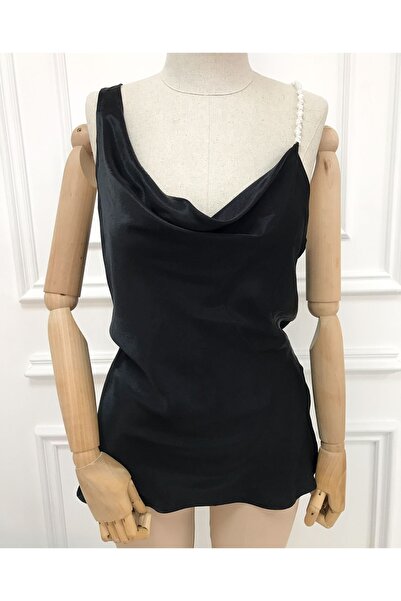 Dilvin 50143 Degaje Yakalı Incili Bluz