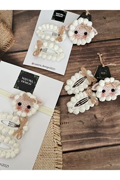 NATURA DESİGN Lamb Bandana Buckle and Double Snap Buckle Set