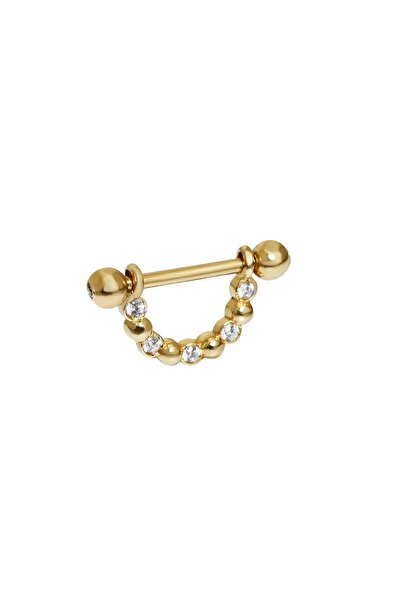 barika Altın Burun Hızması Ve Helix Piercing