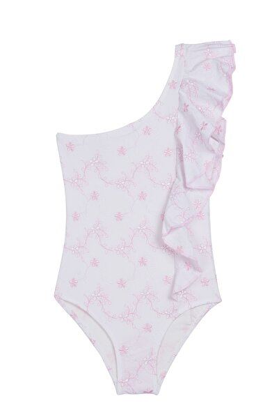 AQUELLA ملابس سباحة للأطفال بتفاصيل مطرزة غير متماثلة