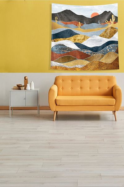 on the clouds Χρυσό-γκρι Sunset Stain Resistant Velvet υφασμάτινουφασμάτι