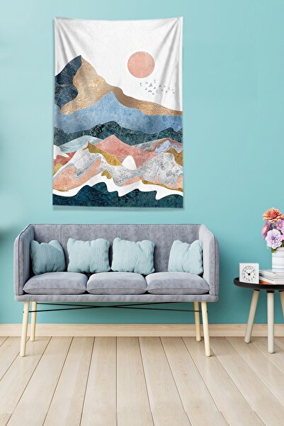 on the clouds White-gold Adventure of the Moon Stain Resistant Velvet Fabric Wall Cloth Wall Carpet Tapestry