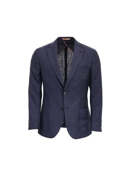 Giovane Gentile Designers Regular Fit Navy Blue Jacket