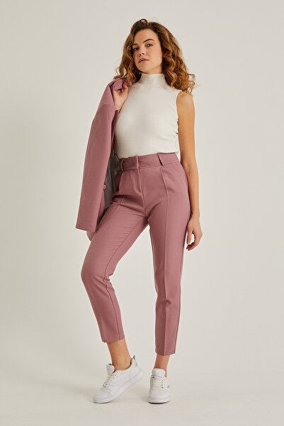 PAULMARK Pantaloni din stofă cu detalii cu cleme