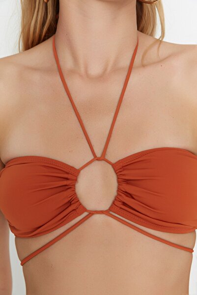 Trendyol Collection Λεπτομερής μπικίνι με κανέλα γραβάτα TBESS21BU0411