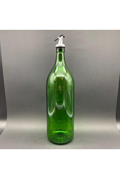 cambalaj 2000 Cc Yeşil Cam Şişe - Kapaklı Akıtıcılı - 2 Litre Yeşil Cam Şişe