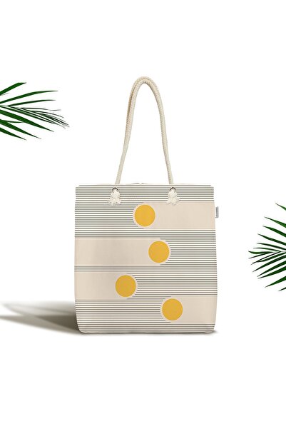 Realhomes Крем з смугастим дизайном, сучасна сумка через плече на блискавці