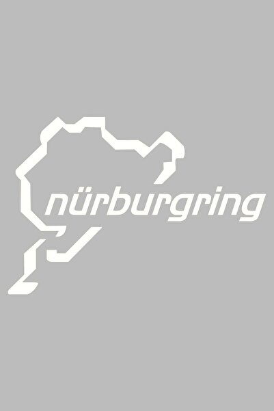 Bak Karıştır Nürburgring Sticker 15x9 Cm Beyaz Renk