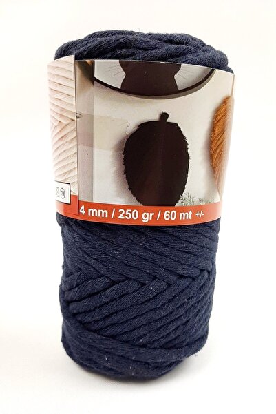 Hobigram Темно-синій скручений шнур для в'язання – спеціальний дизайн, аксесуар, якісне виготовлення, привабливий стиль – шнур для в'язання