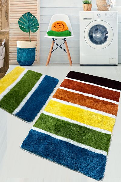 Chilai Home Set de 2 Orrio, lavabil, cu bază anti-alunecare pentru baie
