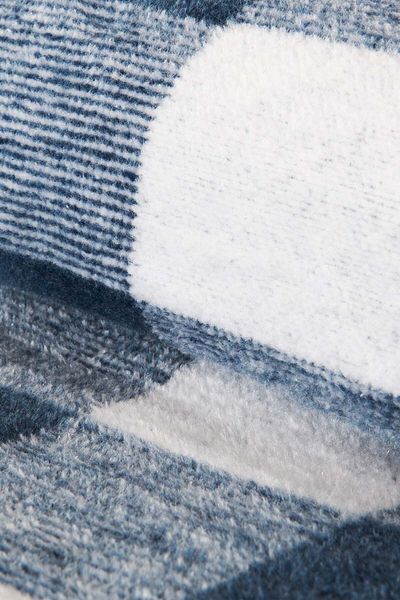 Karaca Home Petit Carre Indigo Single Cotton Blanket