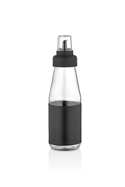 Bayev 2 Pieces Leather Covered Drip-Free Oil Vinegar Set Leak-Proof Cover 750 ml
