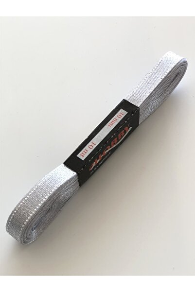 Hobigram Ασημί Glitter Satin Ribbon 1 cm – Ειδικό σχέδιο, Αξεσουάρ, Ποιοτική Παραγωγή, Εντυπωσιακό Στυλ – Κορδέλα