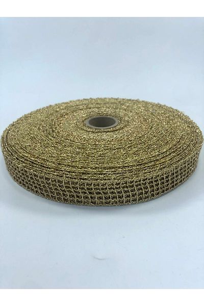 Hobigram Χρυσή Glitter Mesh Κορδέλα 5 μέτρων – Κορδέλα, Κομψό Σχέδιο, Γυναικείο Αξεσουάρ