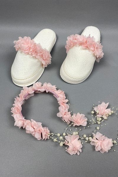 Hobigram Powder Laser Floral Pearl Crown and Maternity Set – Maternity Set, Stylish Design, Women's Accessory – Maternity