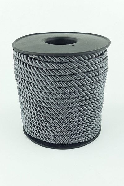Hobigram Σκούρο γκρι κορδόνι 3 mm 10 Mt – Σχοινί πλεξίματος, κομψό σχέδιο, γυναικείο αξεσουάρ – Σχοινί πλεξίματος – Σχοινί πλεξίματος